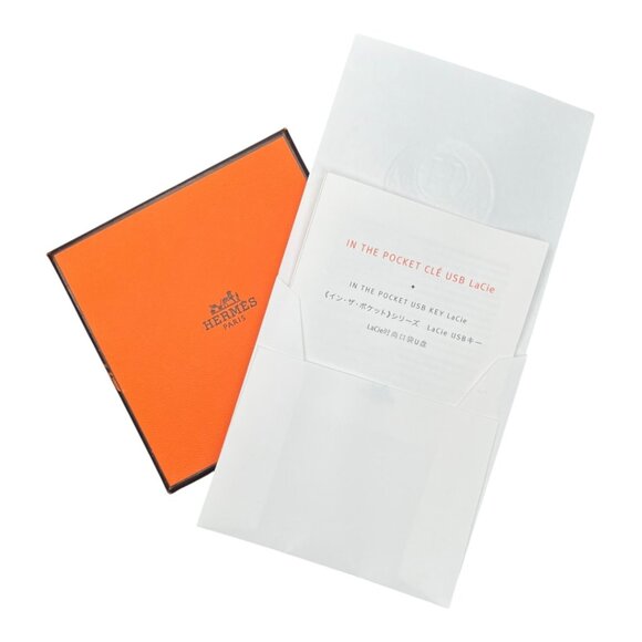 Hermes In the Pocket Lacie Key USB Drive 16GB Brown Leather New - Picture 3 of 6